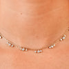 Tashi Cluster Bezeled Diamond Dangle Necklace