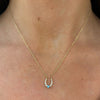 Tate Turquoise & Diamond Horseshoe Necklace