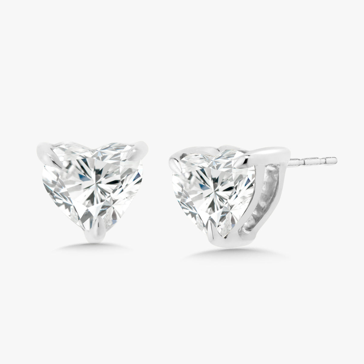 Taytum Heart Diamond Stud Earrings
