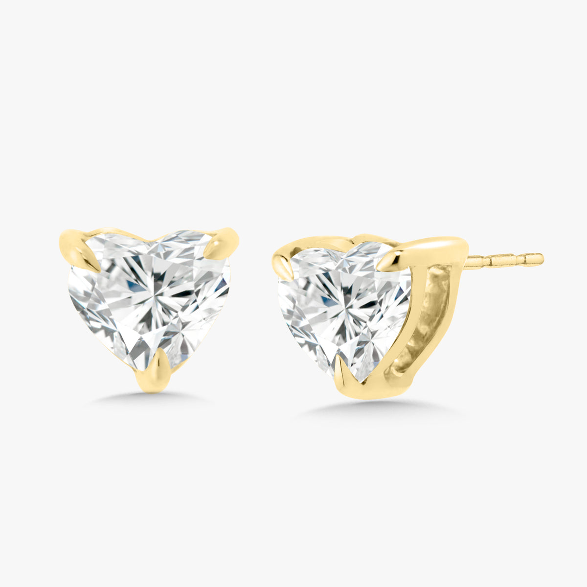 Taytum Heart Diamond Stud Earrings