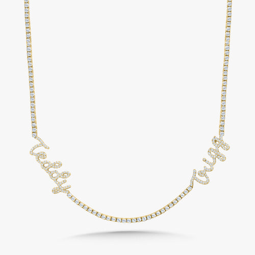 Custom Diamond Name Tennis Necklace