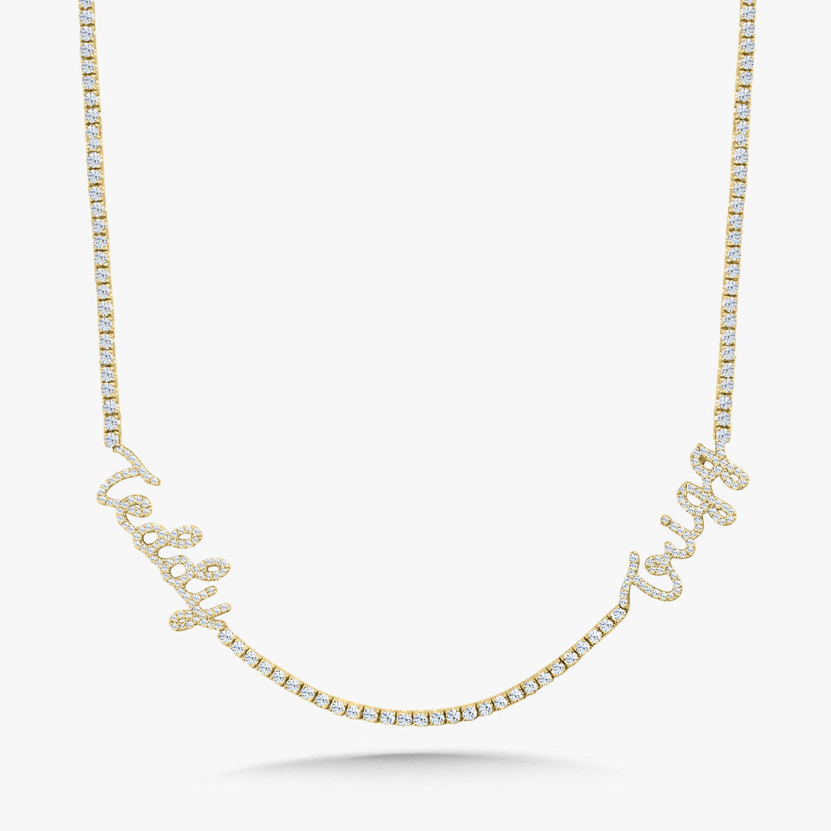 Custom Diamond Name Tennis Necklace