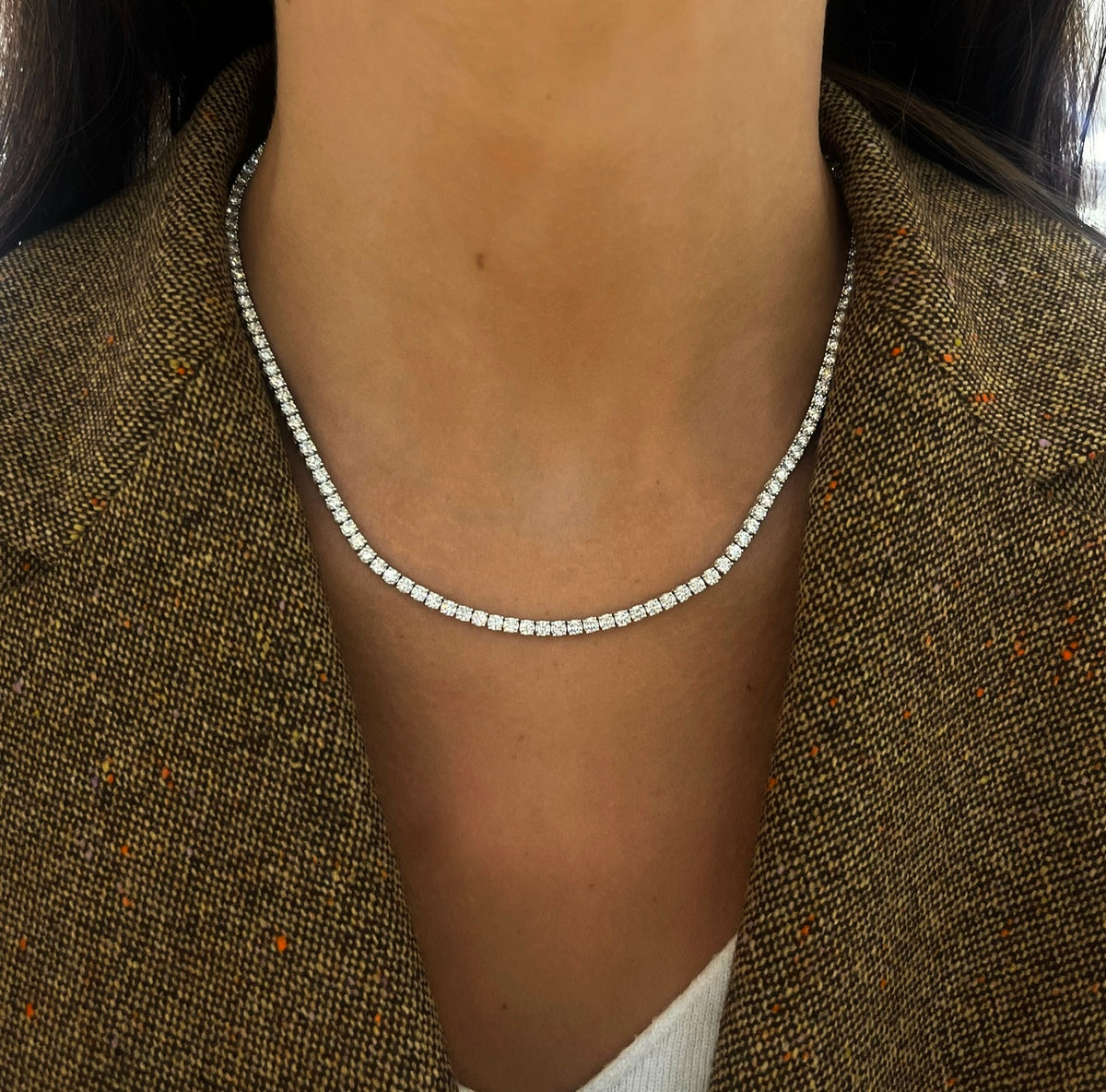 *Flash Sale* Lab Grown Diamond Tennis Necklace 10 ctw - Extra 20% Off Applied in Cart