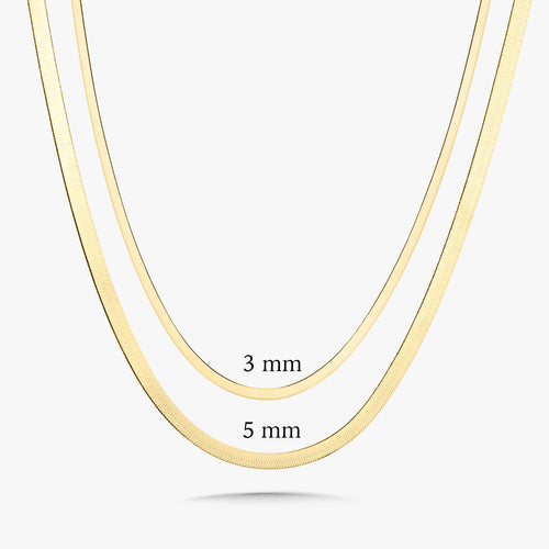 Britt Herringbone Necklace 3mm