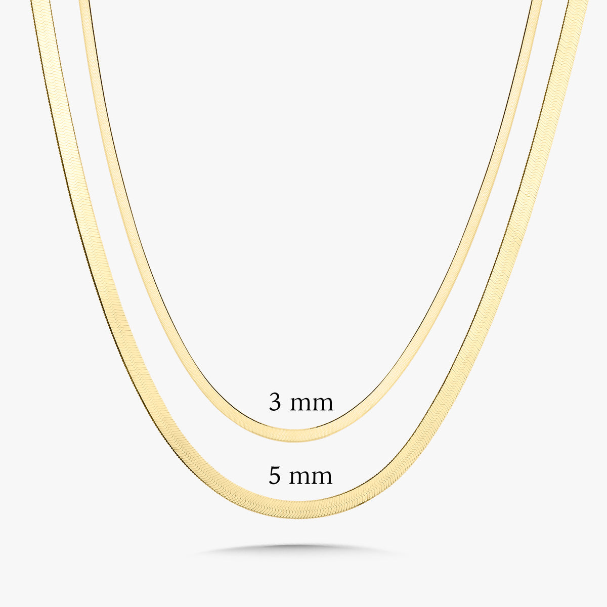 Britt Herringbone Necklace 3mm