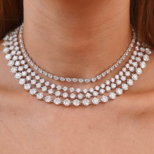 Mamas Charlie Cloud® Diamond Tennis Necklace 25.25 ctw, The Charlie Cloud® choker , The Charlie Cloud® tennis necklace
 