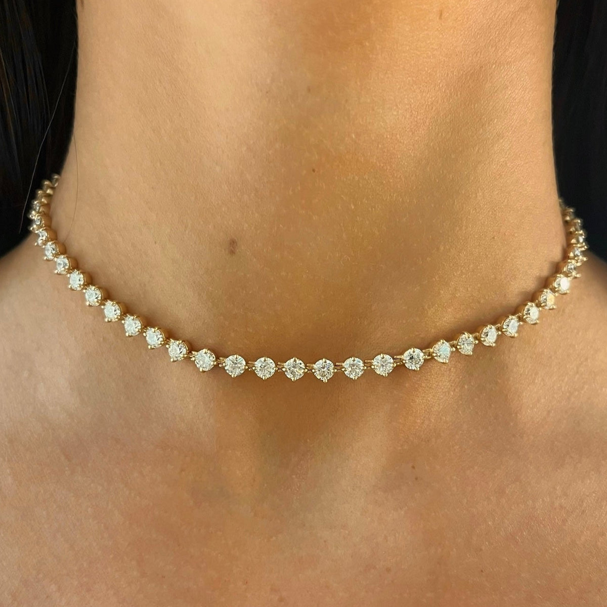 The Charlie Cloud® Multi-Way Floating Diamond Tennis Bracelet & Choker Necklace 12.24 ctw, The Charlie Cloud® Multi-Way Floating Diamond Choker & Tennis Bracelet 12.24 ctw