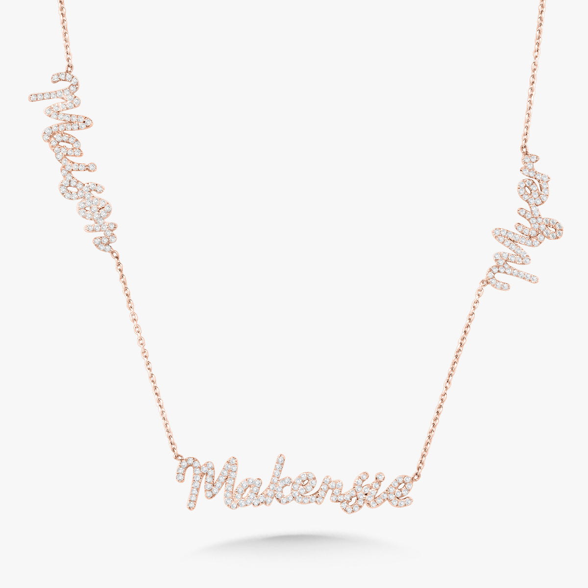 Custom Multiple Diamond Name Necklace – RW Fine Jewelry