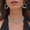 Tilted Pear Diamond Tennis Necklace 28 ctw