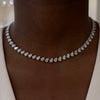 Tilted Pear Diamond Tennis Necklace 28 ctw