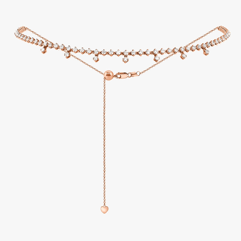 ネックレス・ペンダント wing bling 14kGP Dixie Square Chain Choker Necklace Tinx Dangle Diamond Adjustable Choker/Collar Necklace 2.66