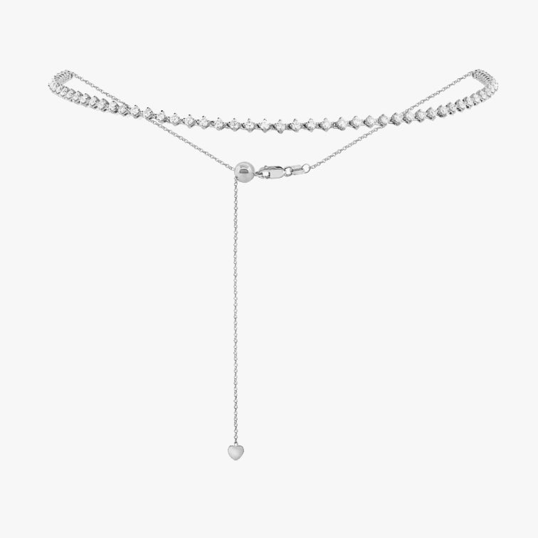 Tinx Floating Diamond Adjustable Choker/Collar Necklace 2.06 ctw