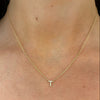 Tiny Diamond Initial Necklace