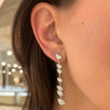 Titled Pear Diamond Dangle Stud Earrings 4.13 ctw