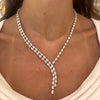Tulane Pear Diamond Double Lariat
