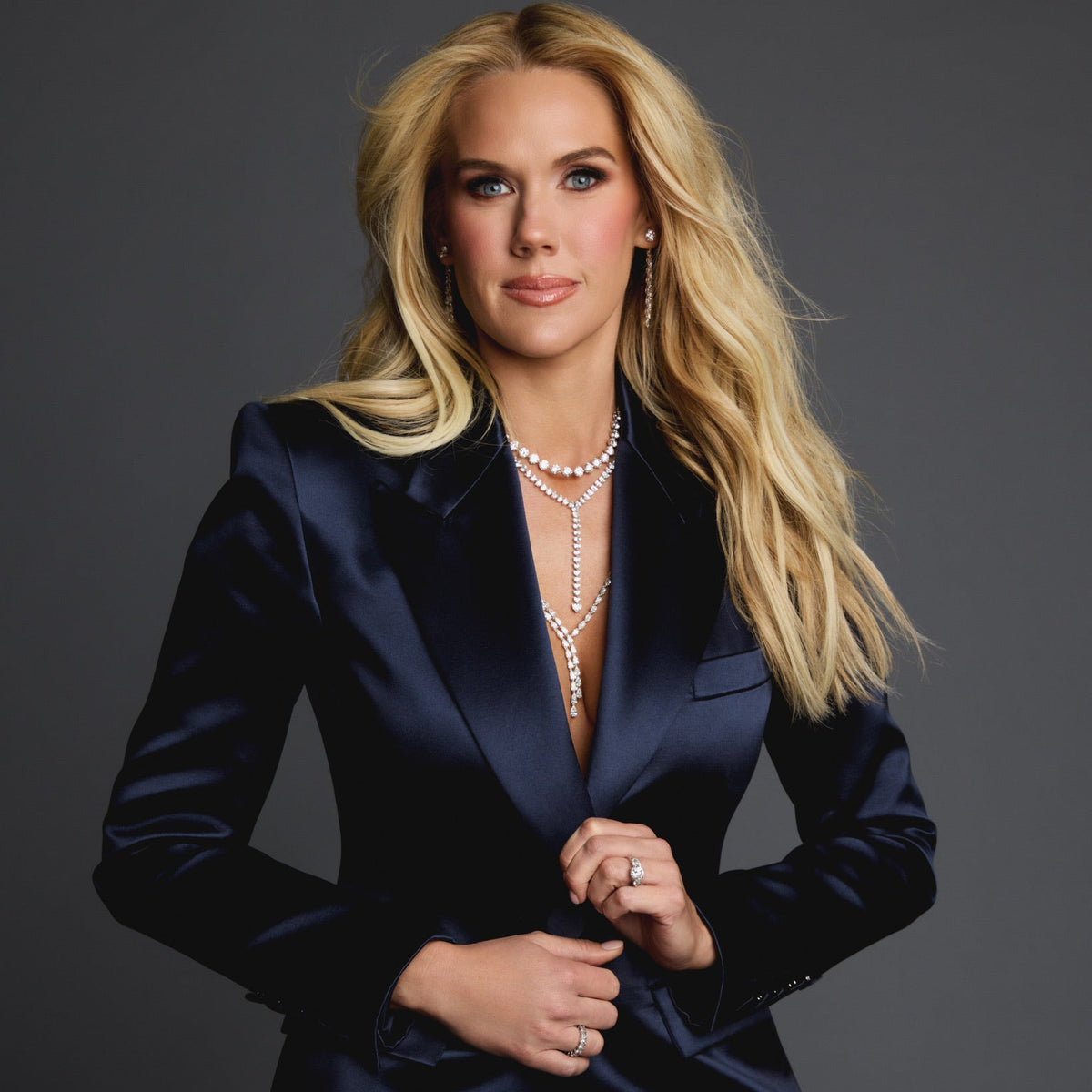 Tulane Pear Diamond Double Lariat 28.56 ctw,Lab Grown Three Prong Martini Diamond Stud Earrings (4ctw) , Mayfair Diamond Heart Lariat Necklace 29 ctw.jpg