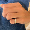 Two-Tone Gold & Pave Diamond Illusion Stacking Band