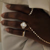 Two-Tone Gold & Pave Diamond Illusion Stacking Band