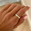 Two-Tone Gold & Pave Diamond Illusion Stacking Band
