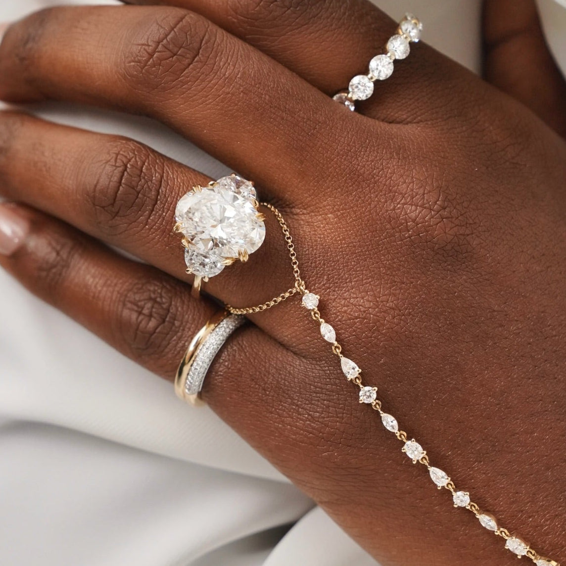 Two-Tone Gold & Pave Diamond Illusion 