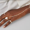 Two-Tone Gold & Pave Diamond Illusion , "It girl" Multi Mixed Shape Diamond Hand Chain 2.65 ctw
