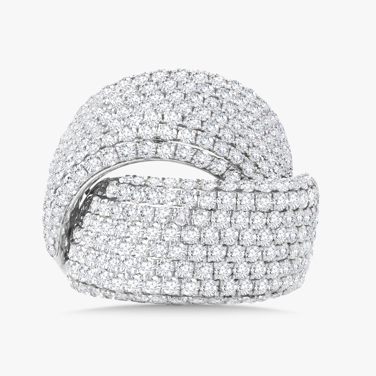 Valvie Pave Diamond Ribbon Cocktail Ring