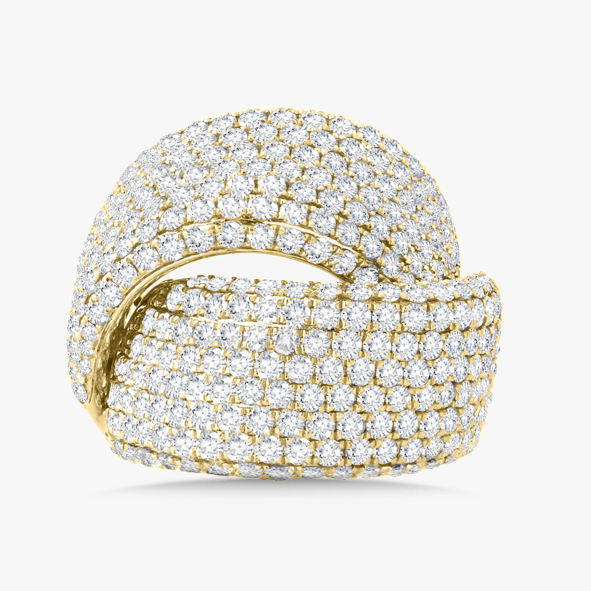 Valvie Pave Diamond Ribbon Cocktail Ring