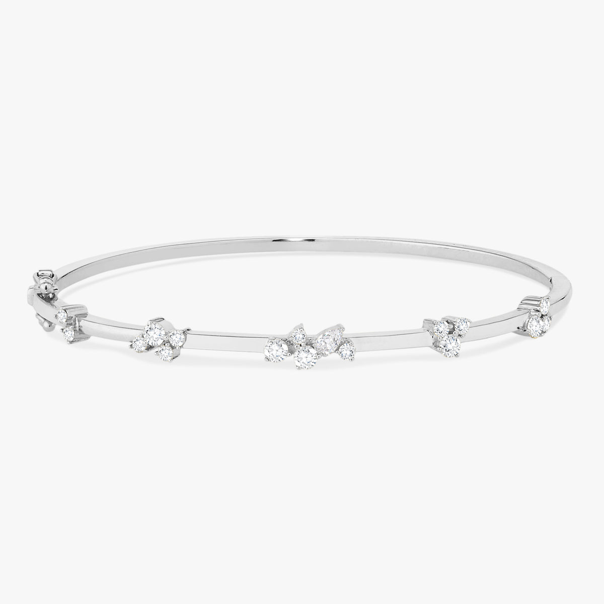 Vana Mixed Multi Shape Diamond Bangle Bracelet