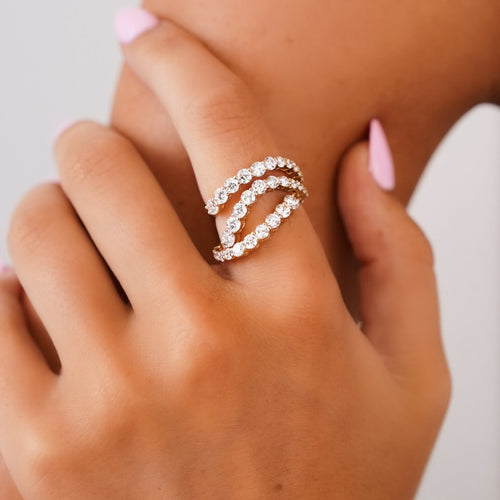 Verity Diamond Swirl Ring 2.94 ctw