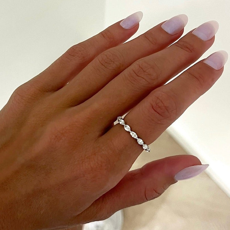 Viola Marquise Shaped Diamond Band