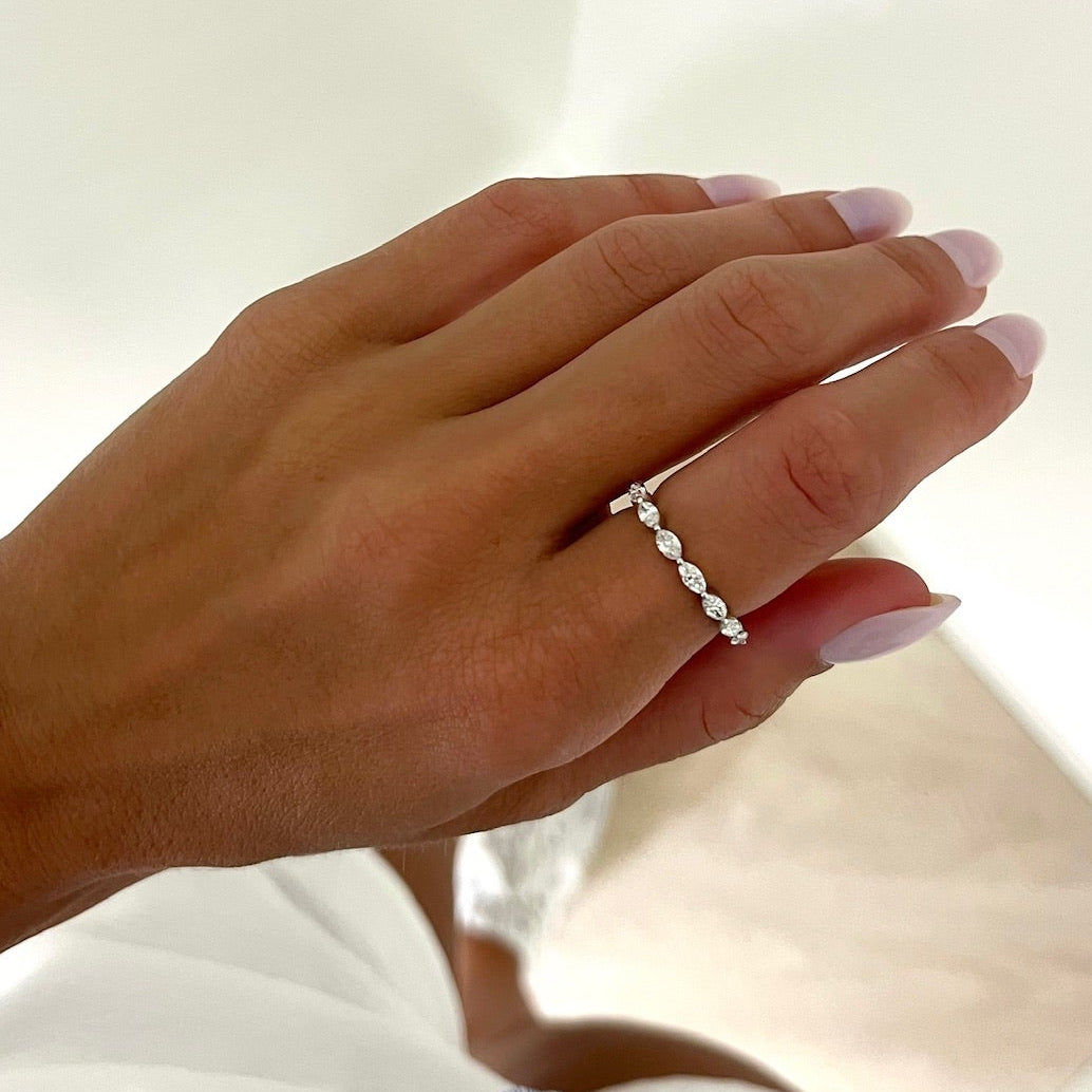 Viola Marquise Shaped Diamond Band