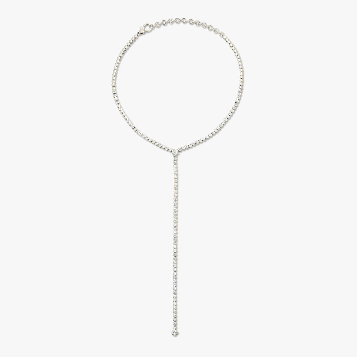 Amira Bezel Necklace With Removable Lariat To Tennis Bracelet