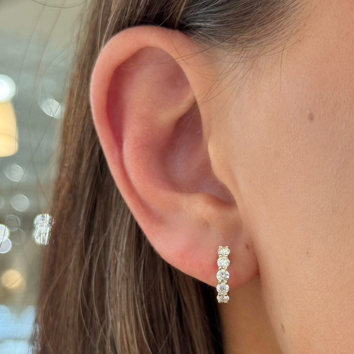 Little Georgie Diamond Huggie Earrings