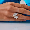 Marea Marquise Four Row Crossover Ring 4.83 ctw
