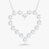 Mama's Charlie Cloud® Floating Diamond Heart Necklace 3.84 ctw, WG