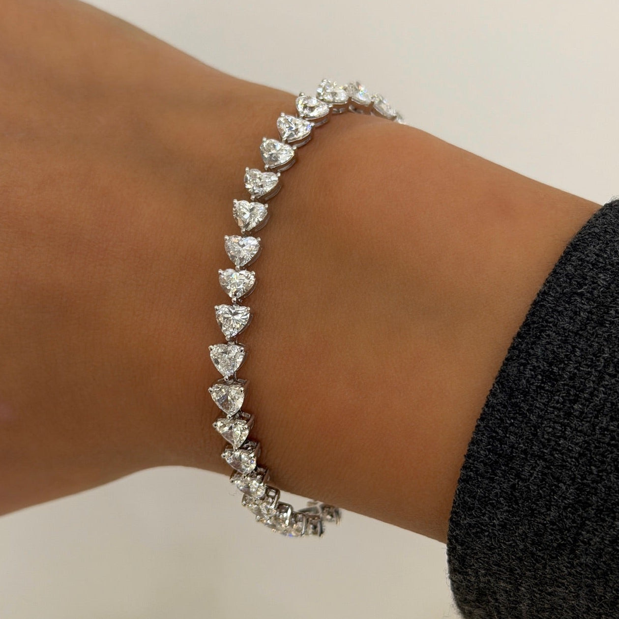 Mayfair Diamond Heart Tennis Bracelet 12.15 ctw – RWFJ