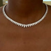 The Greer Graduated Pear Edge Tennis Necklace 31.83 ctw