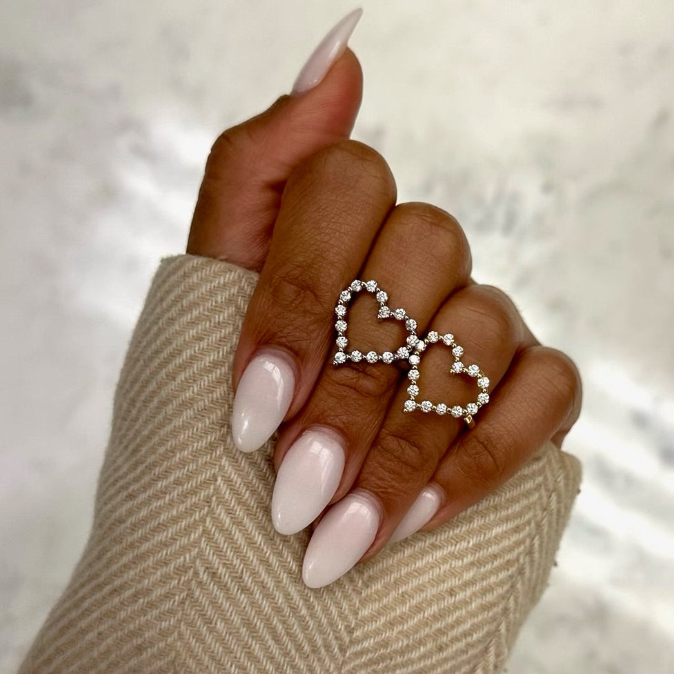 WG and YG Charlie Cloud®  Heart Rings