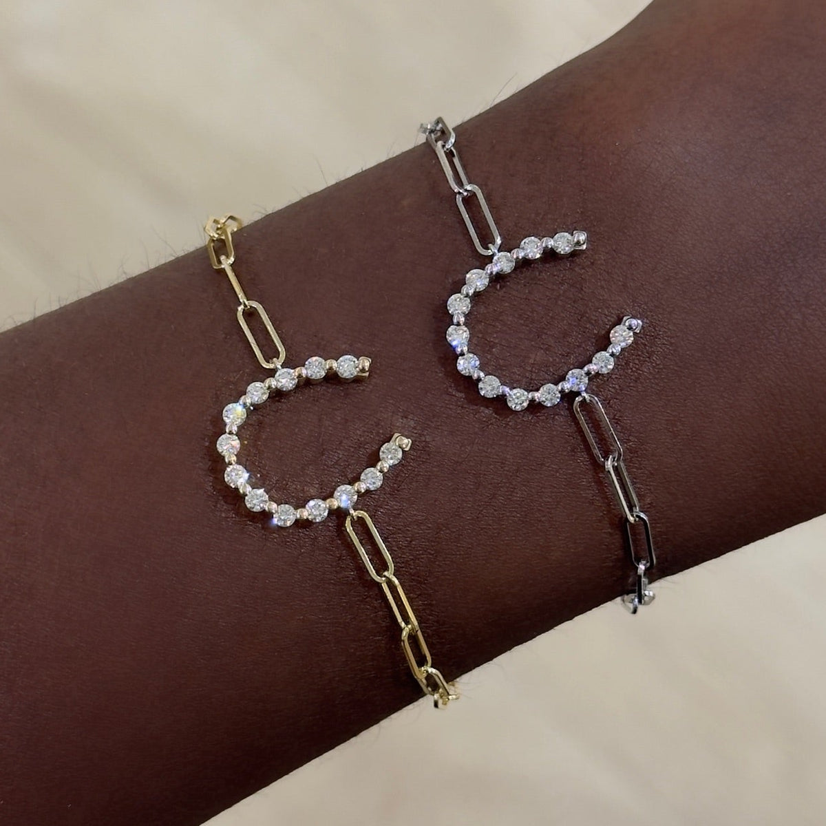 WG and YG Charlie Cloud®  horseshoe bracelet