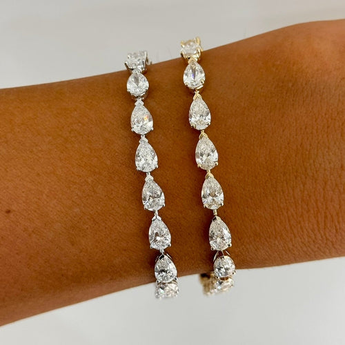 Everette Chasing Pears Diamond Tennis Bracelet 11.87 ctw