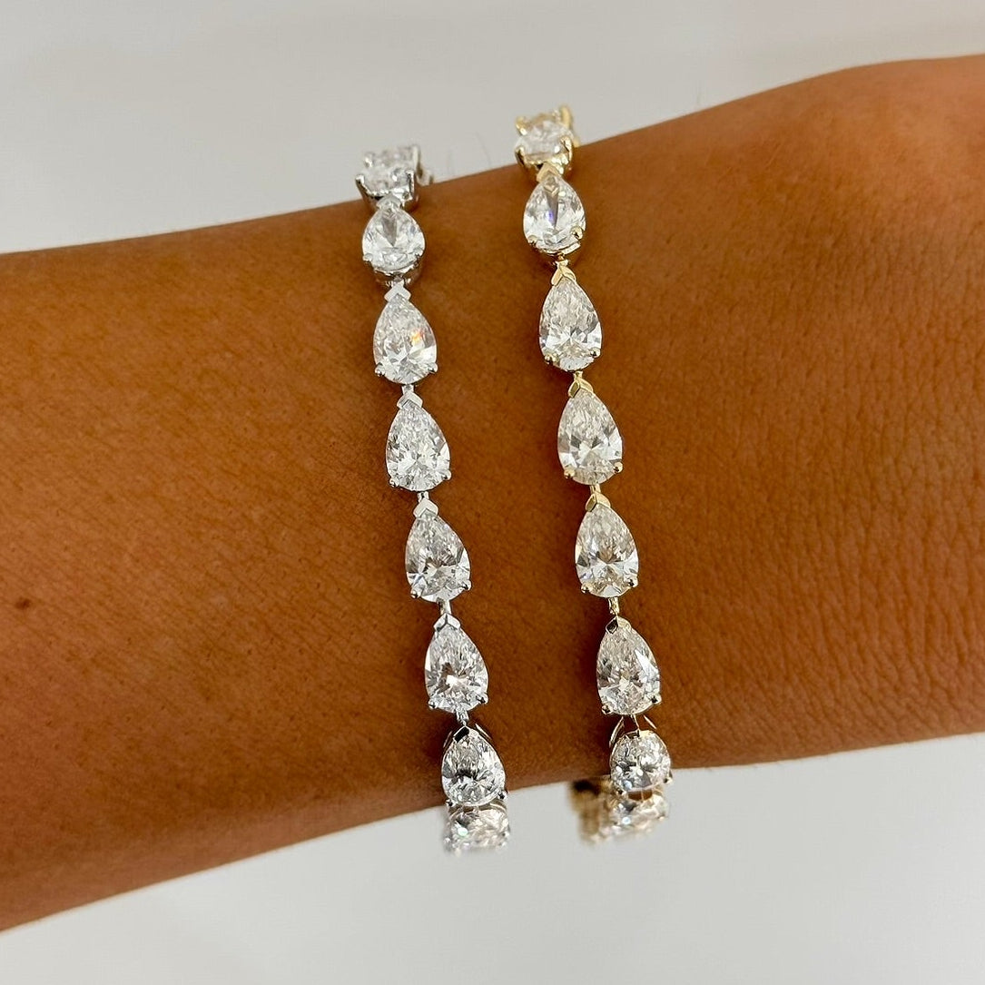 Everette Chasing Pears Diamond Tennis Bracelet 11.87 ctw