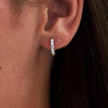 Two-Tone Reversible Diamond Huggie Earrings 1 ctw
