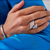 Marea Marquise Four Row Crossover Ring 4.83 ctw