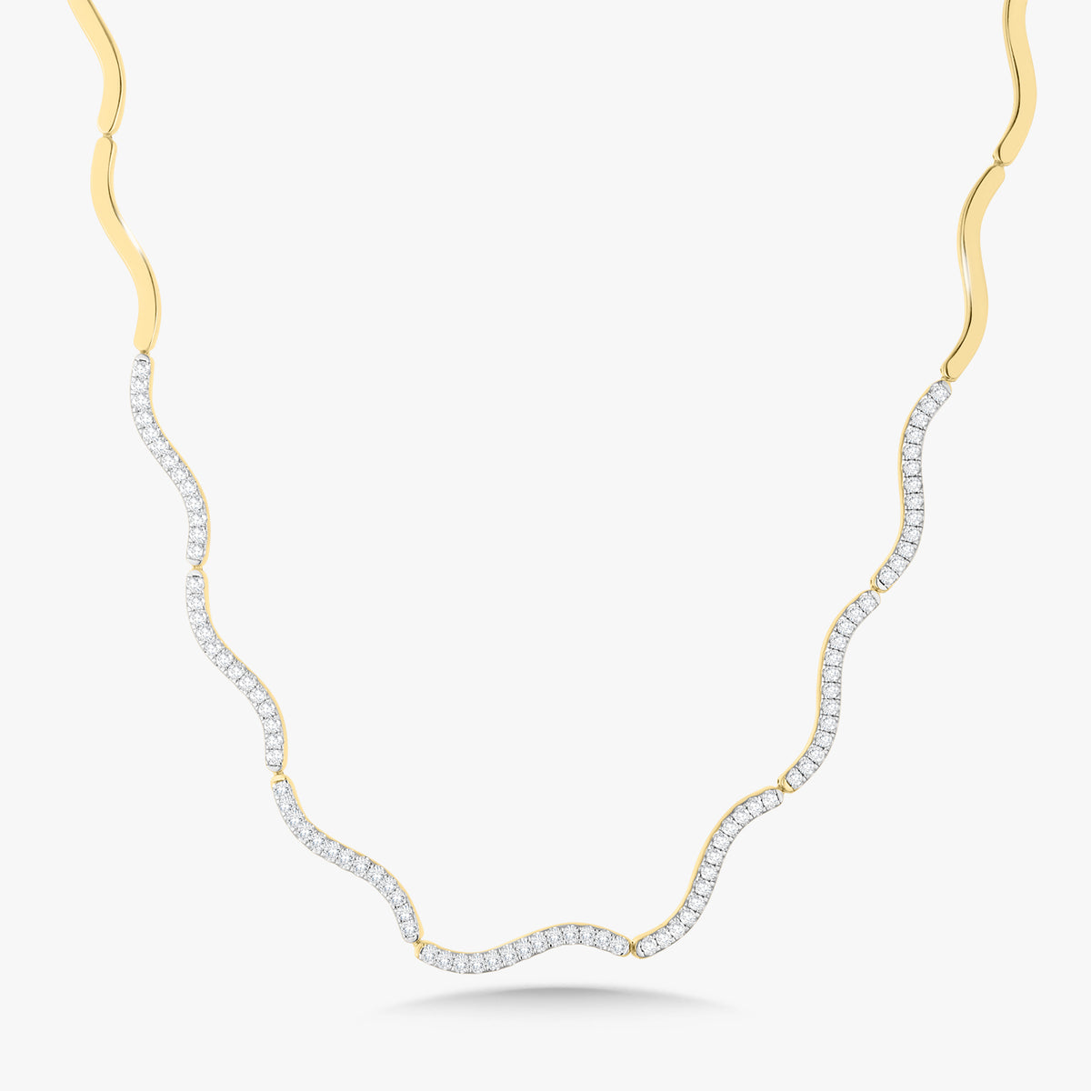 Welle Wavy Adjustable Collar Necklace 2.20 ctw