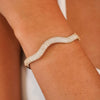 Welle Wavy Diamond Bangle Bracelet 