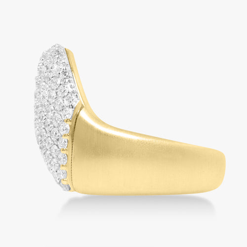 Welle Wavy Brushed Satin Finish Ring 1.37 ctw
