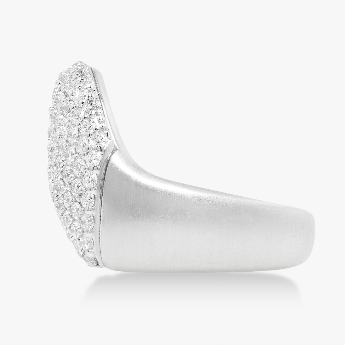 Welle Wavy Brushed Satin Finish Ring 1.37 ctw