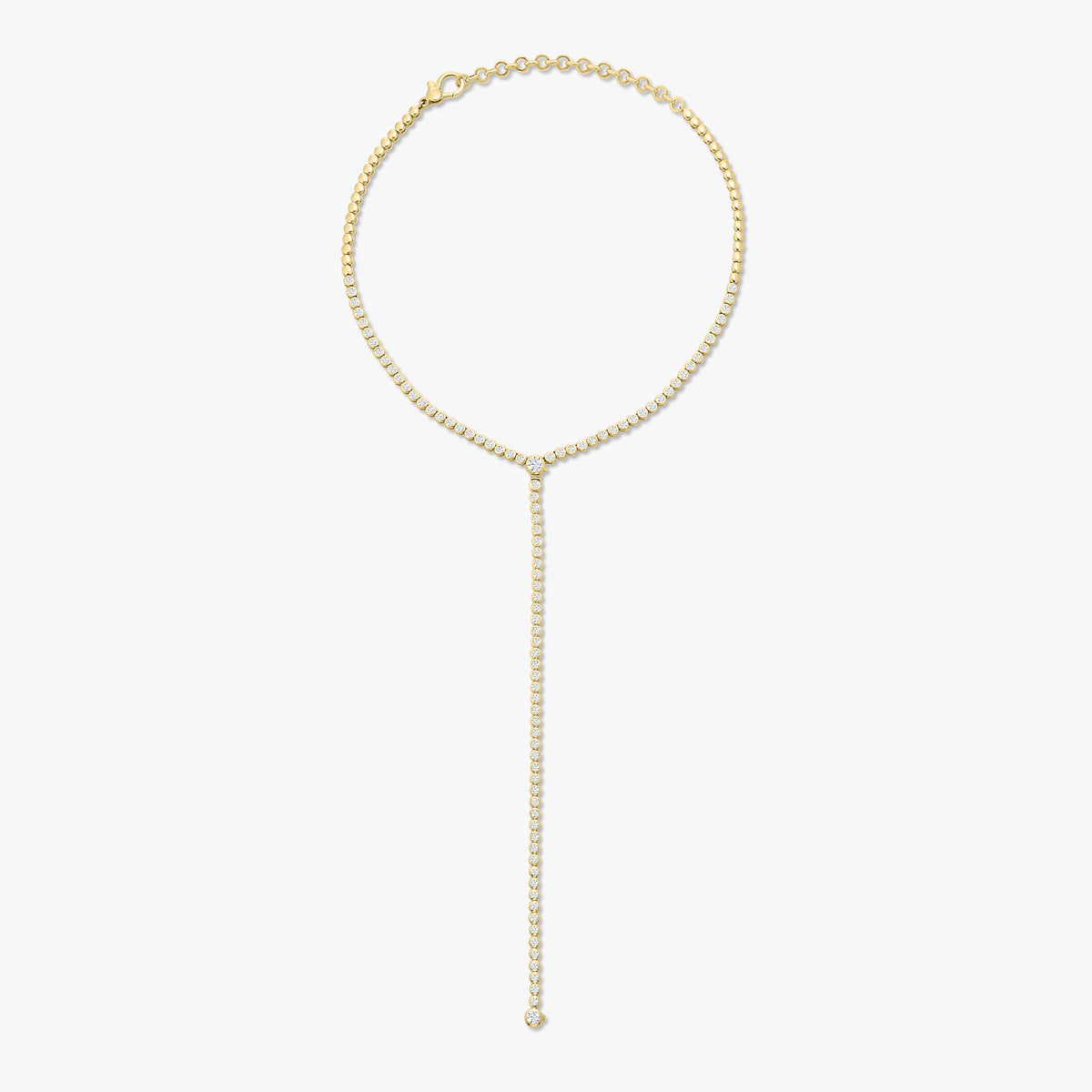 Amira Bezel Necklace With Removable Lariat To Tennis Bracelet