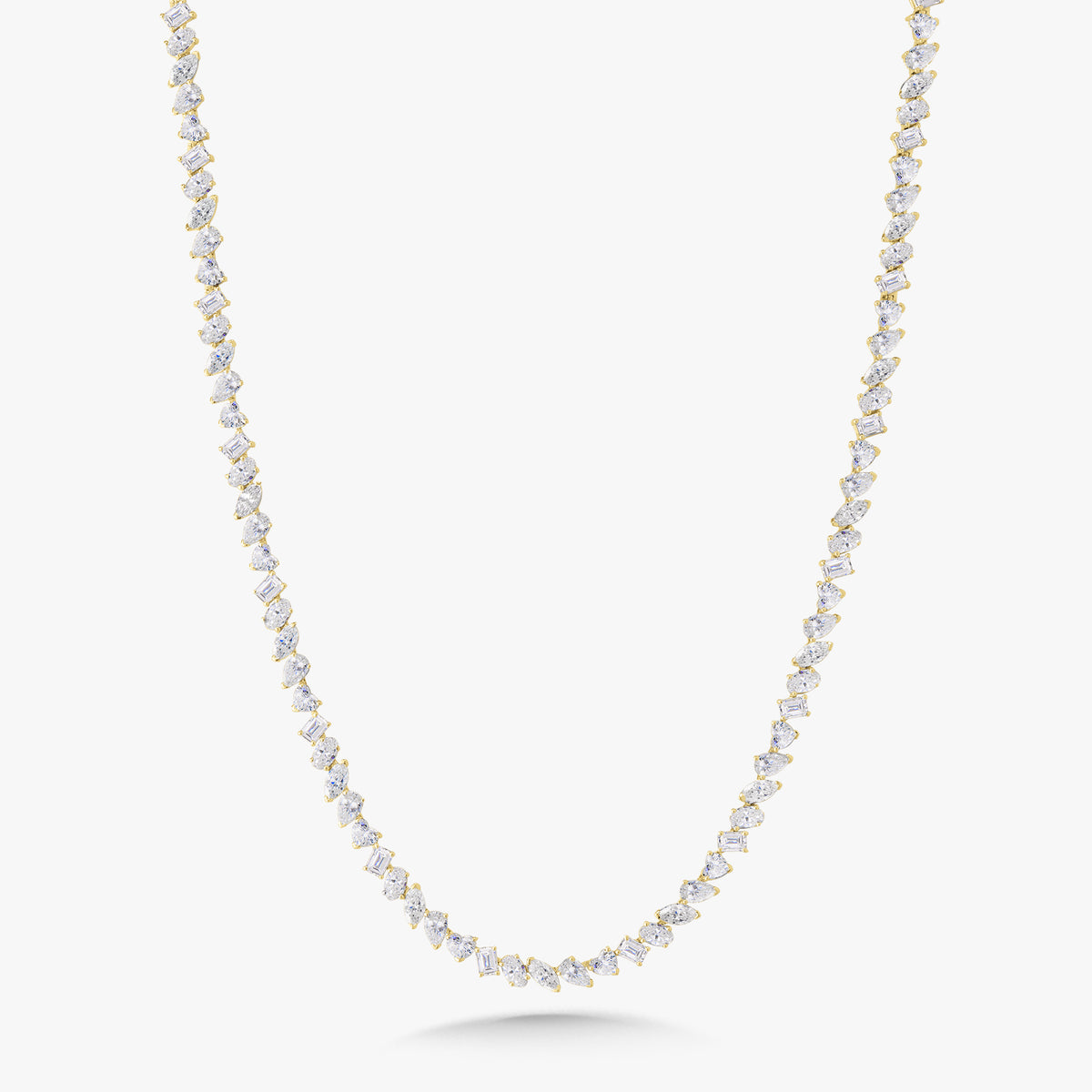 Pruitt Multi Mixed Shape Diamond Tennis Necklace