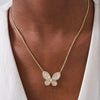 Aurelia Asscher Cut Diamond Butterfly Necklace